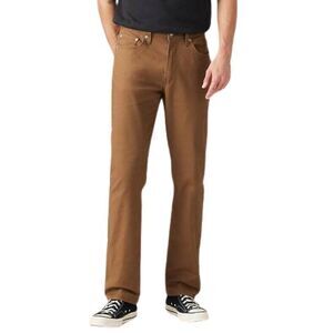 Levi’s 505 Khaki Jeans Mens Size 38x30 Brown Classic Straight Leg Denim 5 Pocket